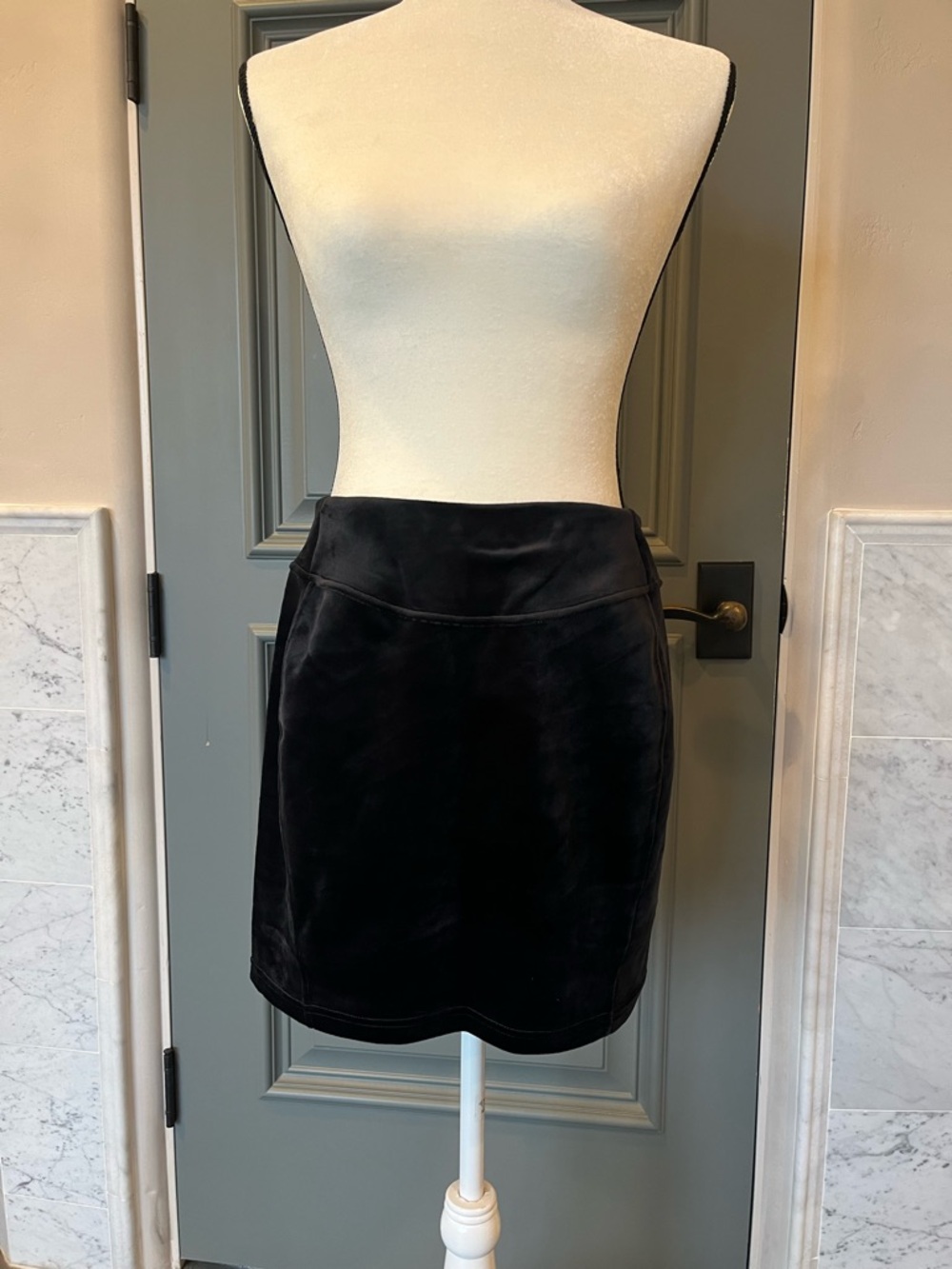lululemon athletica Black Velvet Mini Skirt